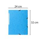 Eckspannmappe mit Gummizug ohne Klappen, Colorspan-Karton 400g, für Format DIN A4