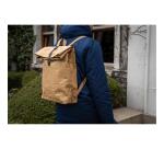 Backbag washable paper Eterneco - Brown geometrical design