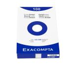 Estuche Exacompta de 100 fichas Exacompta de cartulina Bristol - liso sin taladro 125x200mm - Blanco