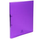 Ring binder 2 rings of 15mm Crystal Colours polypropylene - A4 size - Purple