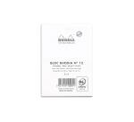 Gehefter Notizblock Rhodia No.12 8,5x12cm 80 Blatt kariert 80g - Weiß