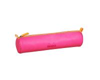 Rhodiarama trousse ronde simili cuir italien 5x21,5 cm - Fuchsia