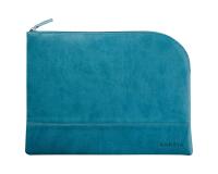 Rhodiarama pochette zippée en simili cuir - taille L (21x28 cm) - Paon