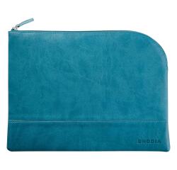 Rhodiarama etui met rits in kunstleer - maat L - 21x28 cm - Peacock