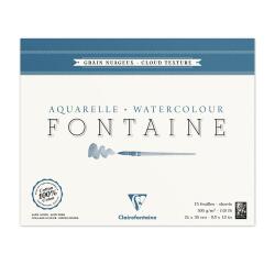 Fontaine bloc collé 4 côtés 15F 24x30cm 300g grain nuageux
