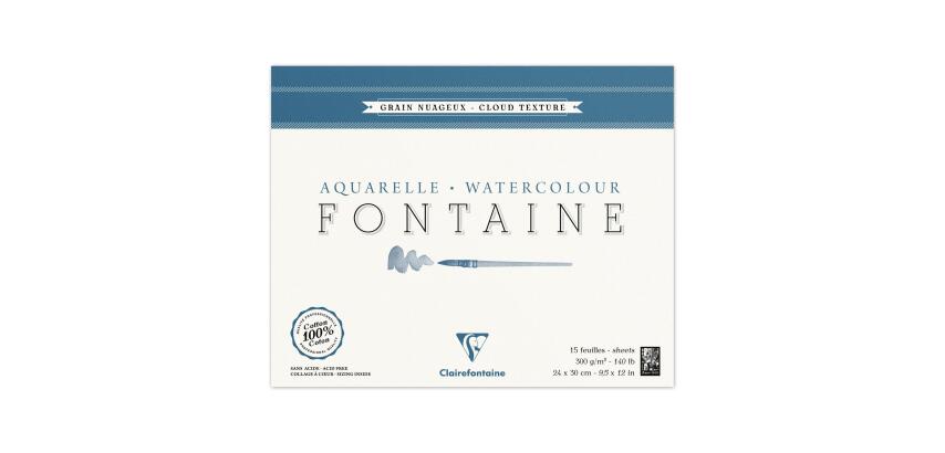 Fontaine bloc collé 4 côtés 15F 24x30cm 300g grain nuageux