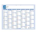 Calendrier Bicolore 43 x 33,5 cm Semestriel 2027 - Bleu et gris