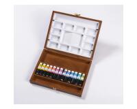 Coffret acajou + 13 tubes + 2 palettes - Sél. Classique
