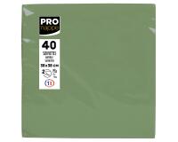 Paquet de 40 serviettes micro-gaufrées ouate 2 plis - 38x38 cm
