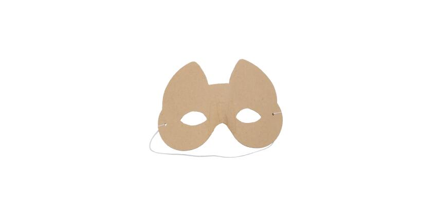 Masque enfant chat 4,5x13x11cm - Kraft