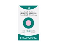 Packung mit 100 Stück Karteikarten ungelocht, 75x125mm, 205g, liniert - Rosa
