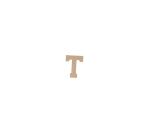 Kraft Letter 'T' 20cm - Kraft