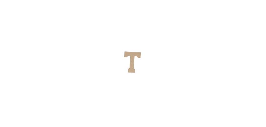 Lettre T kraft 20cm - Kraft