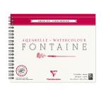 Fontaine album spiralé 12F 24x30cm 300g grain fin