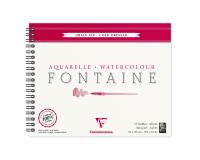 Fontaine album spiralé 12F 24x30cm 300g grain fin