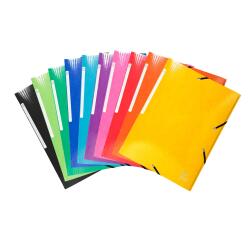 Exacompta Iderama Elasticated Folder (3-Flap) 600gsm - Assorted colours