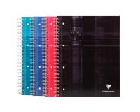 Bind'O Block cahier reliure intégrale A4+ 160 pages détachables perforées 4 trous ligné + marge et cadre en-tête 4 couleurs de bandes - Assortis