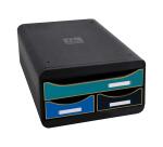 Module de classement Small Box 3 tiroirs Neo Deco - Couleurs assorties