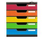 Module de classement Modulo Iderama 5 tiroirs fermables à clé - Arlequin brillant