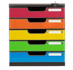 Ladenbox MODULO A4 - 5 lades afsluitbaar met sleutel - Iderama - Harlekijn glossy