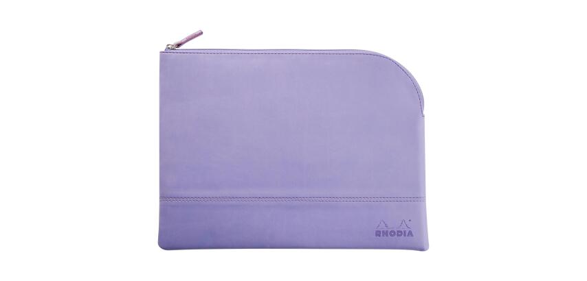 Rhodiarama etui met rits in kunstleer - maat L - 21x28 cm - Iris