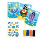 Boîte créative, Pâte à modeler et gommettes, Pirates - Bleu
