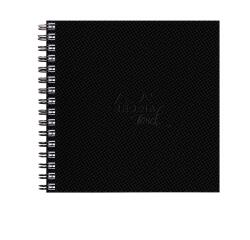 Rhodia Touch Watercolor Book, spiraalgebonden boek, papier met fijne korrel 100% katoen 300g - 15 x 15 cm - 20 blad - Zwart