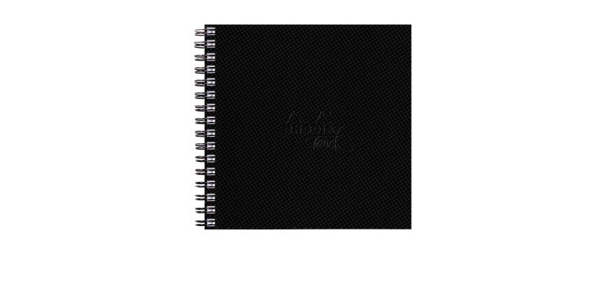 Rhodia Touch Watercolor Book, papier grain fin 100% coton 300g - 15x15 cm, 40 pages - Noir
