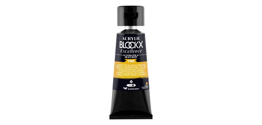 Peinture acrylique extra-fine fine tube 75ml - Jaune moyen sans cadmium