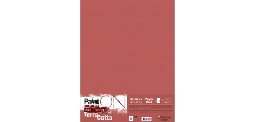 PaintON Terracotta, Packung mit 10 Bogen 50x65cm, Mixed Media