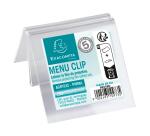 Sujeta-carta CLIP - A7 ancho 5 cm - 50x80x40 mm - Cristal