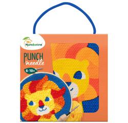Punch Needle, Lion - Orange