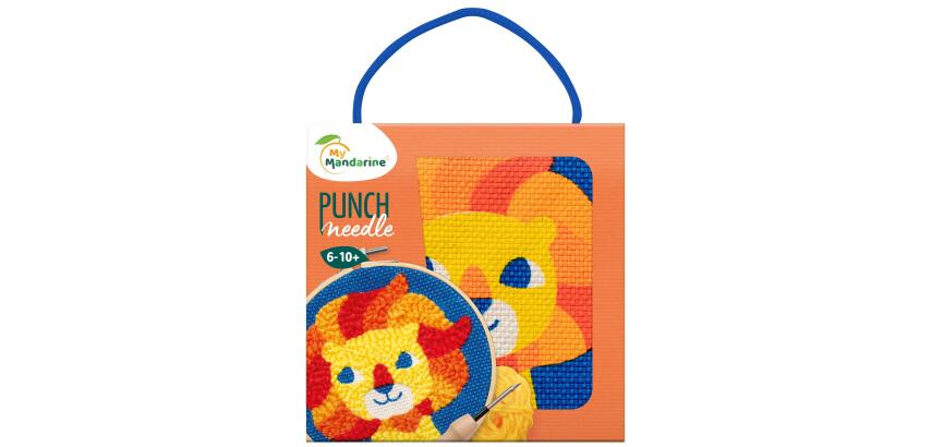 Punch Needle, Lion - Orange