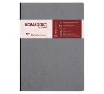 Clairefontaine Nomaddict Notebook - A4 - Lined - 96 Sheets - 90gsm - Clothbound - Grey