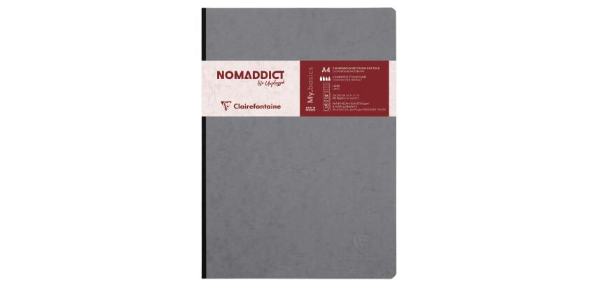 Cahier brochure Age Bag A4 192 pages ligné - Gris