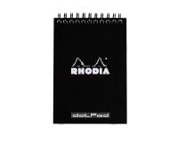 Bloc reliure intégrale Rhodia Classic 10,5x14,8 cm 80 feuillets dot microperforé 80g - Noir