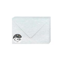 PAPIERS MARBRÉS, Paquet de 20 enveloppes Pollen 162x229mm 120g/m2 - Bleu marbré