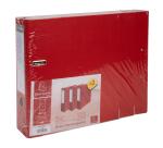 Lot de 3 classeurs à levier - dos de 80mm - format A4 - extérieur en polypropylène / intérieur en papier - Rouge