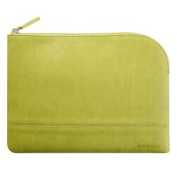 Rhodiarama etui met rits in kunstleer - maat M - 16x22 cm - Anijsgroen