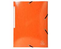 Chemise à élastiques 3 rabats Maxi capacity carte lustrée pelliculée 425gm2 Iderama A4 - Orange