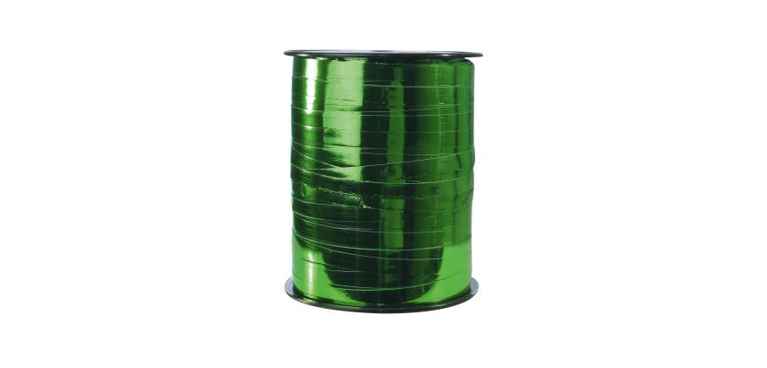 Bobijn Metallic geschenklint 250mx7mmm - Keizersgroen