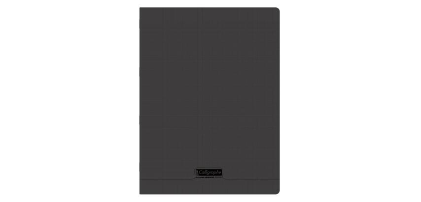 Cahier piqué 8000 POLYPRO 24x32 cm 192 pages grands carreaux 90 g - Noir