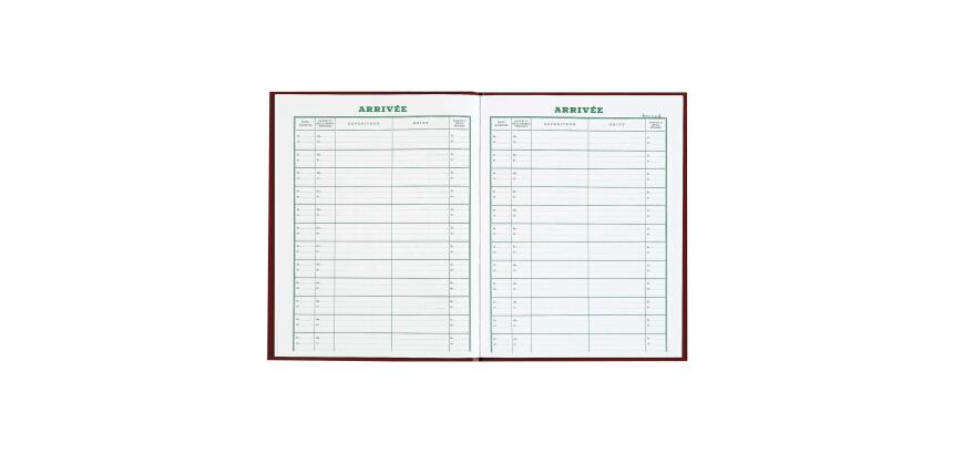 Brochure 320X240 Courrier arrivée 160 pages - Rouge