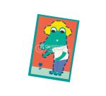 Boîte créative, Cartes à lacer, Famille Croco - Multicolore