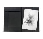 Rhodia Touch carton dessin 3 rabats, simili cuir italien noir avec fermeture par élastique - 52x72 cm - Noir