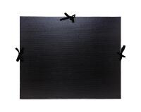 Carton à dessin kraft noir vernis avec ruban 32x45 cm - Pour format A3 - Noir