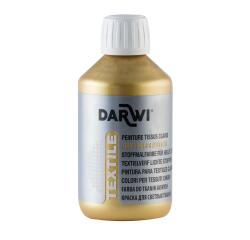 DARWI Flacon de 250 ml de Peinture Textile Métallique - Or