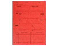 Pack of 25 printed pressboard folders Procedure 25x32cm - Red