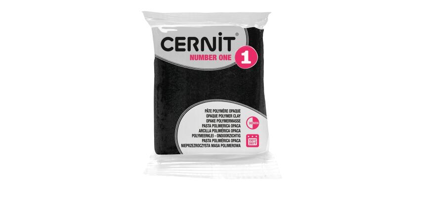 CERNIT - A Number one Polymer Clay Block - Baking Modelling Clay - Black colour - 56 g block - CE0900056100C - Black