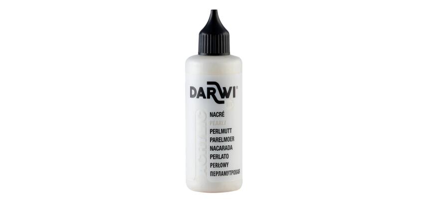 Darwi Flacon de 80 ml de Peinture Acrylique Universelle Nacrée - Blanc nacré